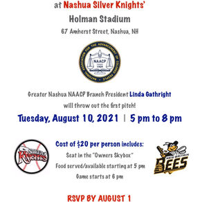 NAACP Night at Nashua Silver Knights' Holman Stadium on August 10