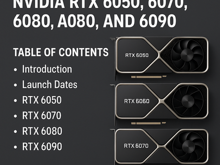 Ultimate Guide to NVIDIA RTX 6050, 6060, 6070, 6080, and 6090 (Launch Dates, Specs, and More!)