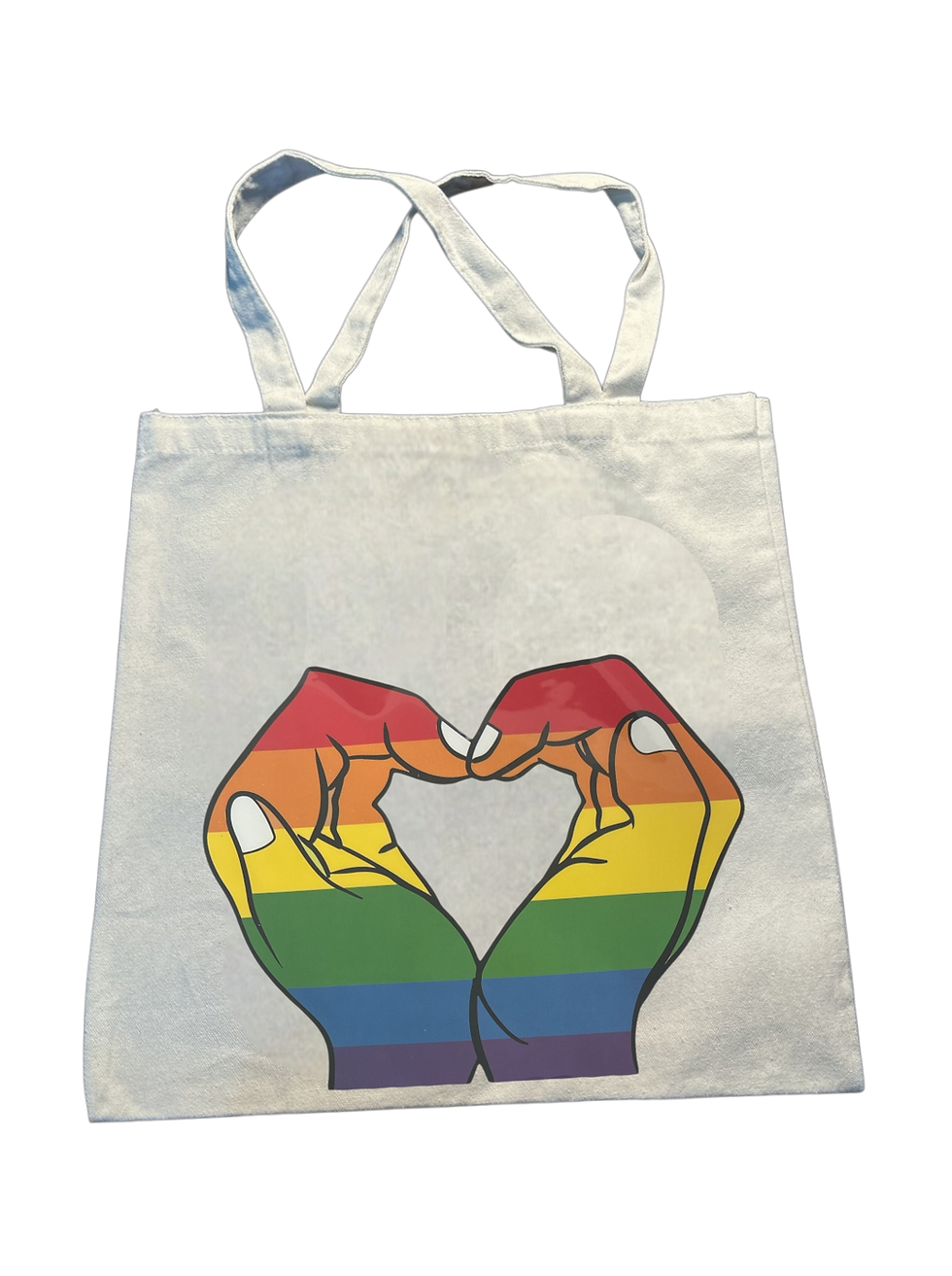 Thumbnail: Rainbow Heart Hands (Tshirt or tote bag)