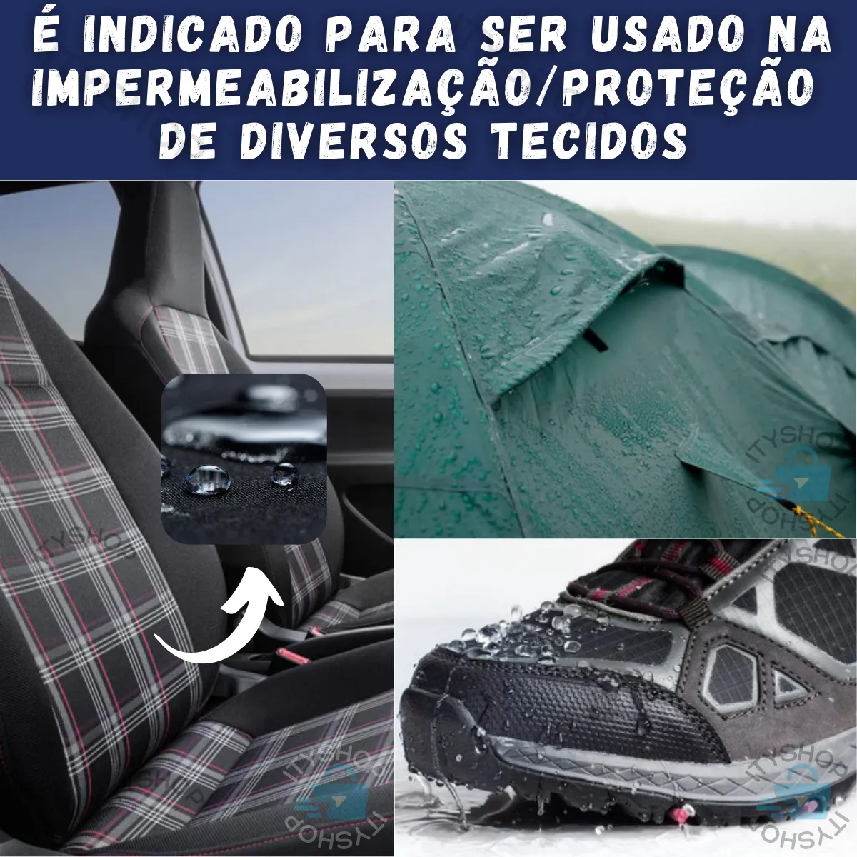 3 Impermeabilizante Tecidos Sofá Tênis Bolsa Roupas Incolor