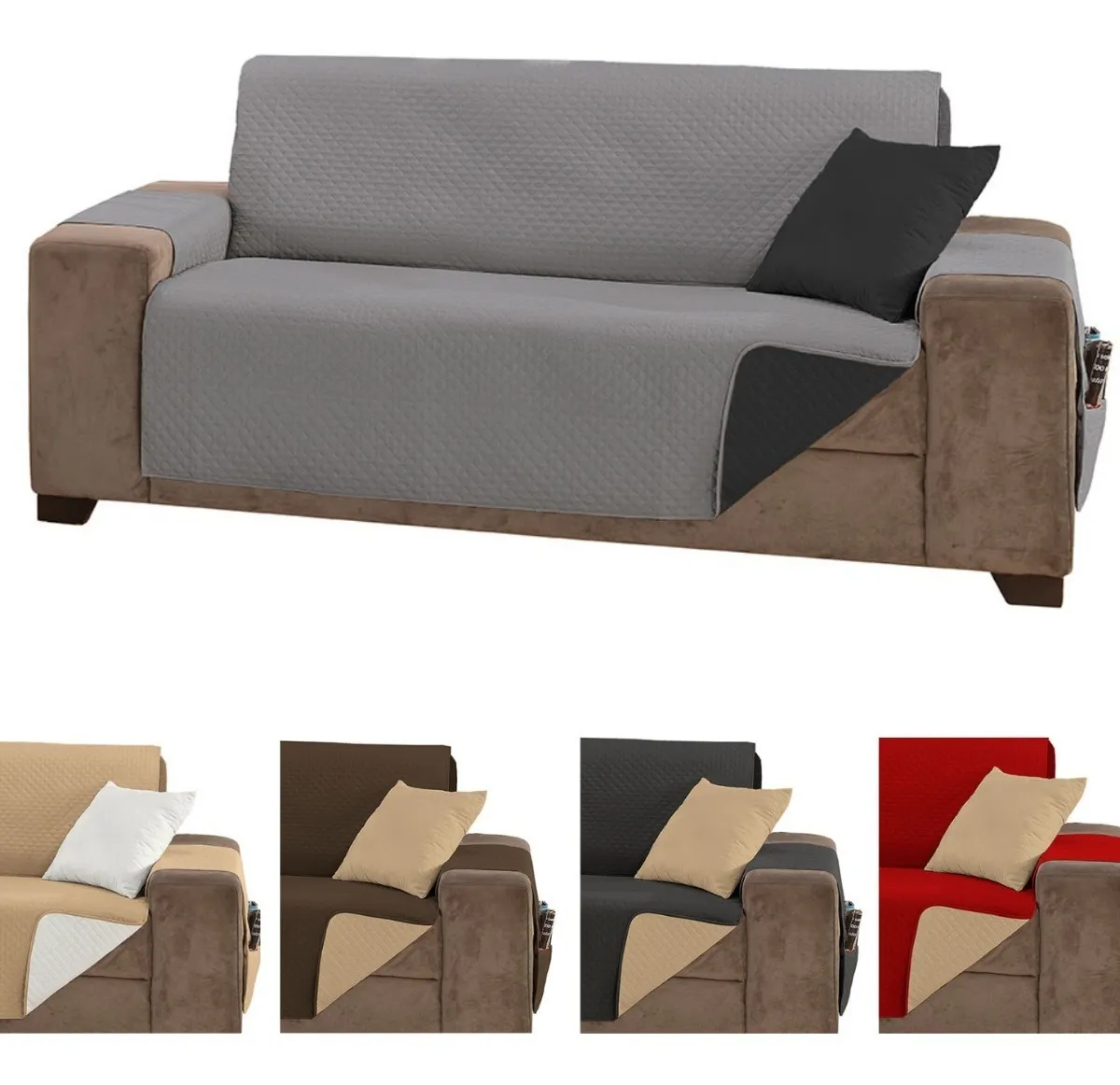 Capa Para Sofá Impermeável 3 Lugares King 1,80 Protetor Pet