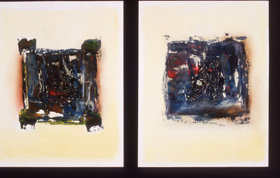 Petits visages  abstraits 1 and 2