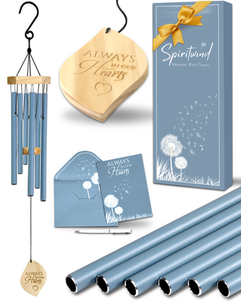 Spiritwind Memorial Wind Chimes Ocean Blue.