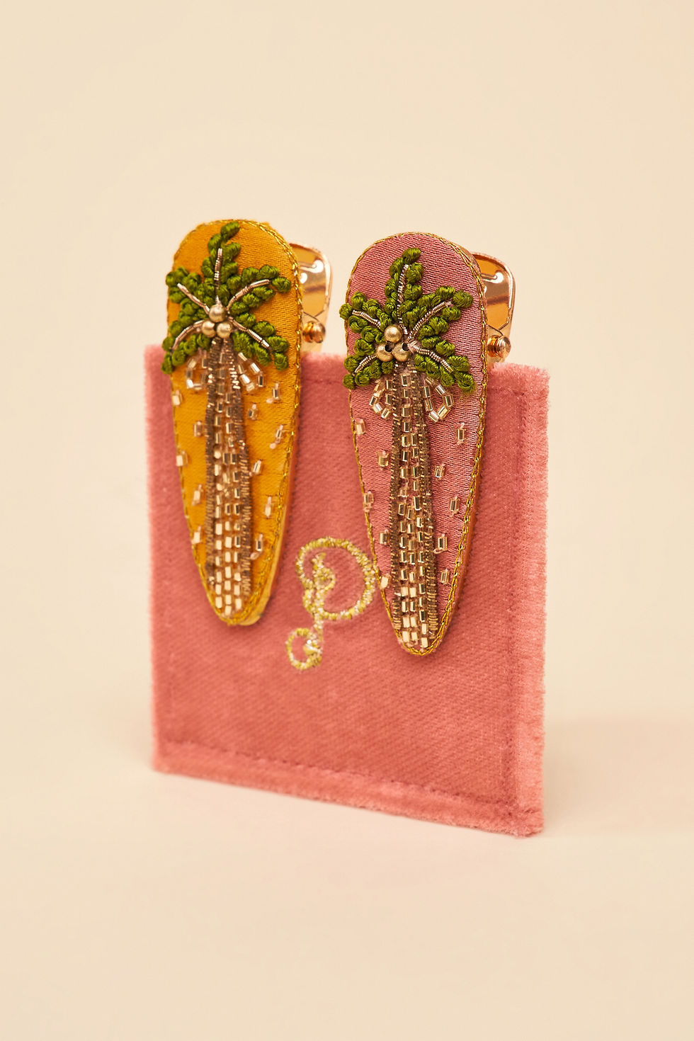 Jewelled Hair Clips (Set of 2) - Palm Trees