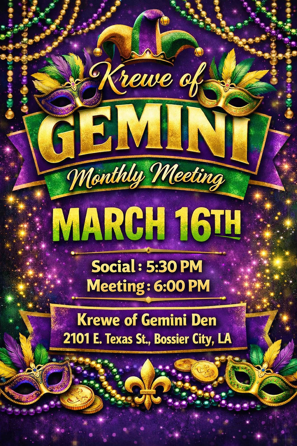 March Krewe Meeting