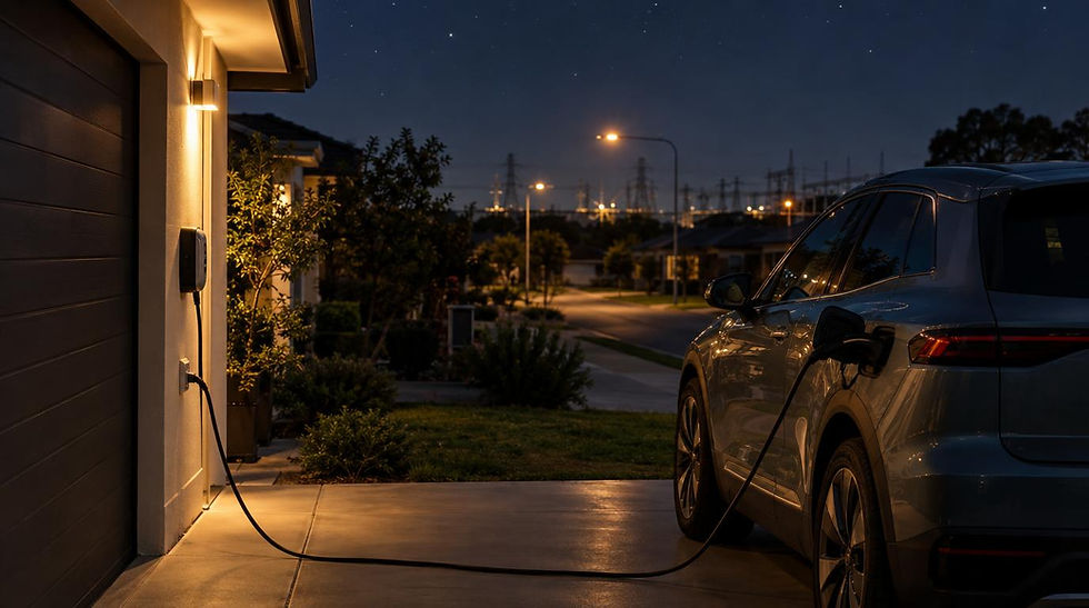 MAins Power charging an EV