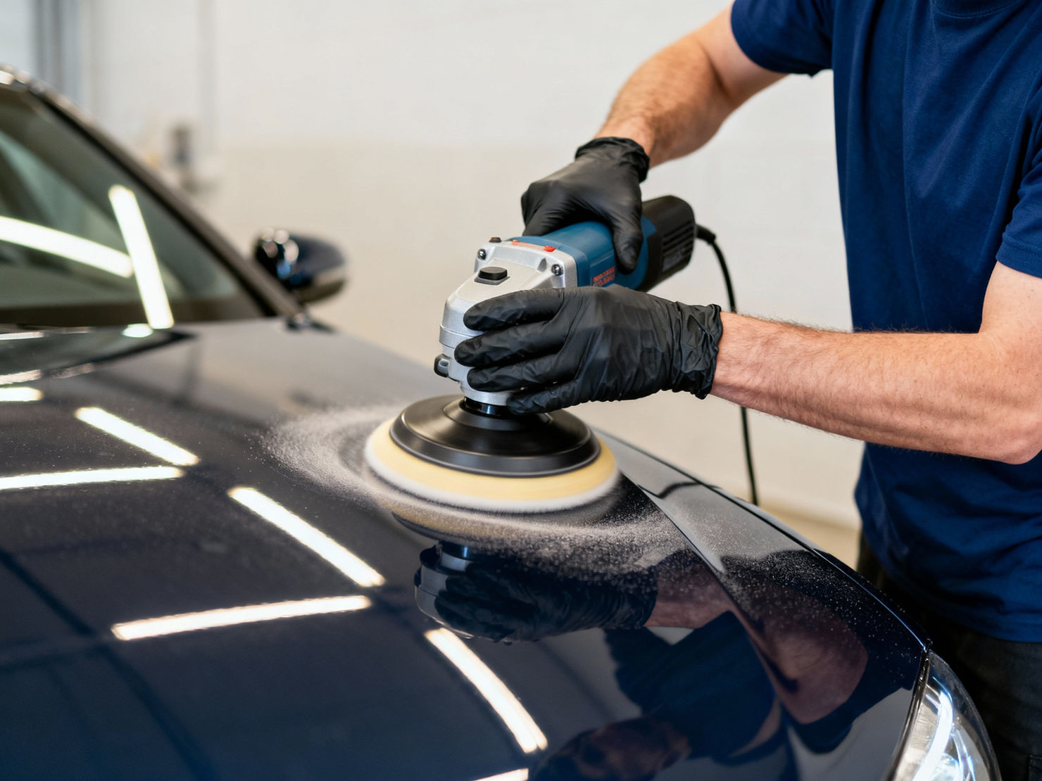 Auto polijsten in onze werkplaats in Soest