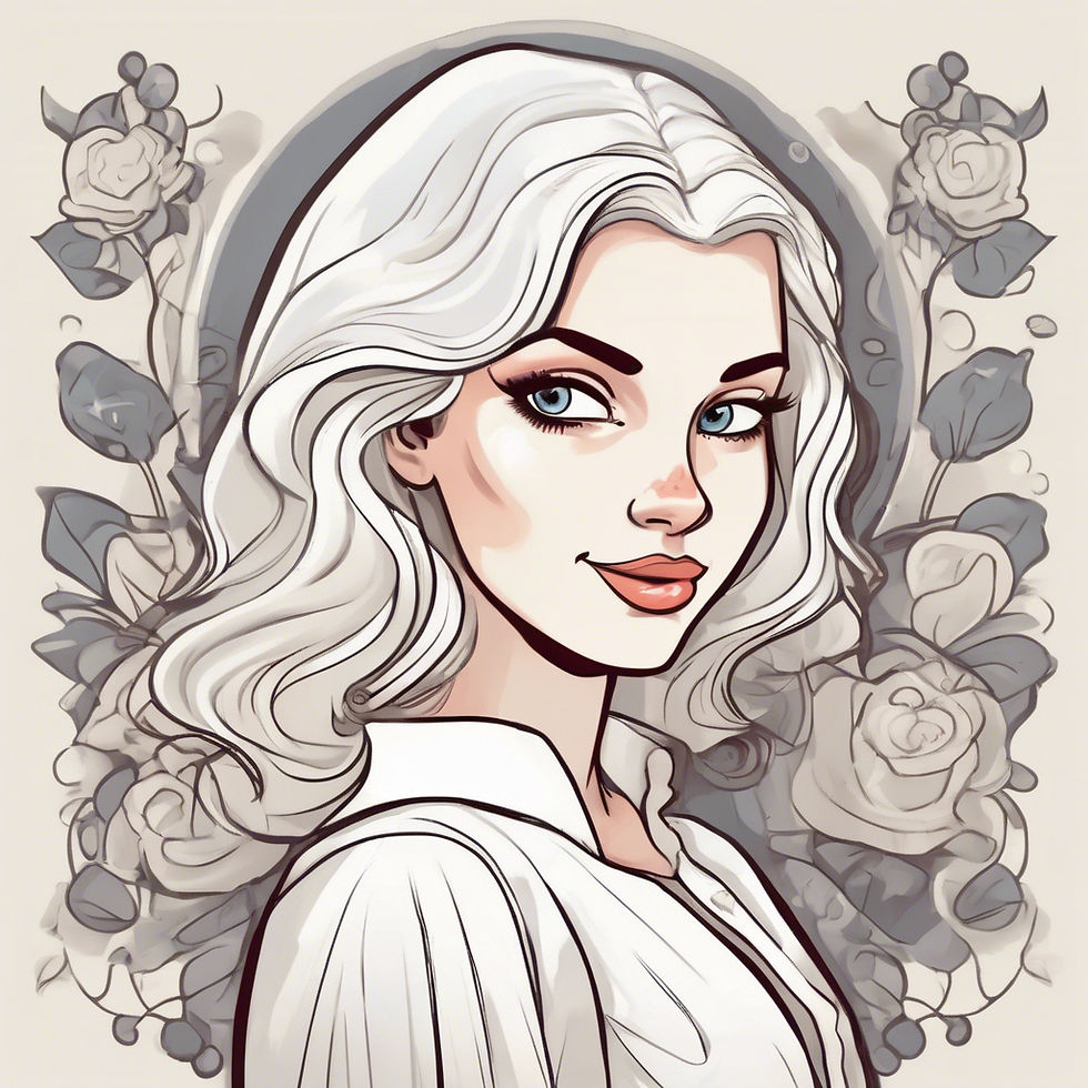 a beautiful white lady