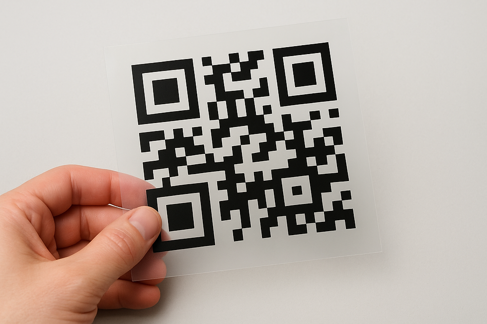 Thumbnail: QR Code Vinyl Decal Sticker or Iron on