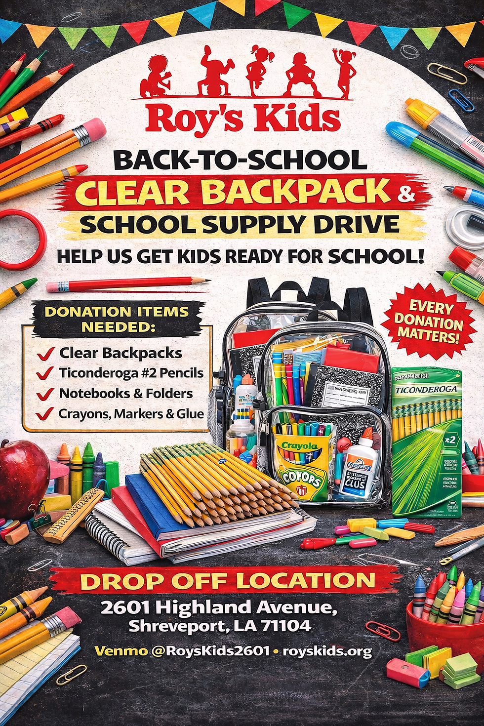 Roy's Kids Back-to-School Program