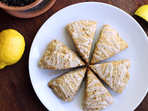 Lemon Poppy Seed Sourdough Scones (with Coconut Oil or Vegan Butter)