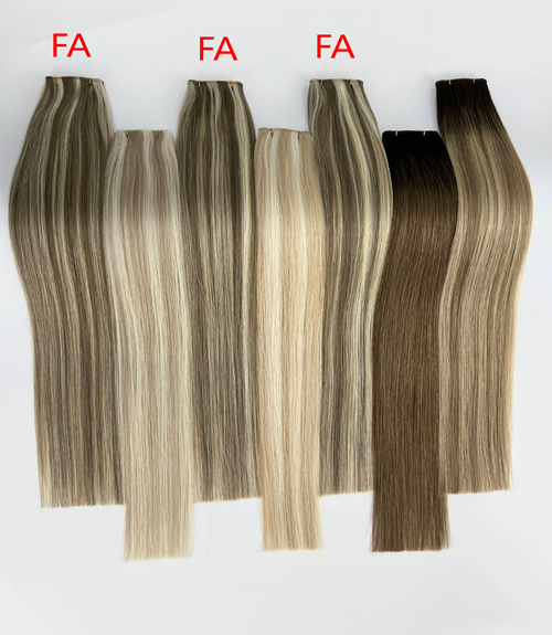 Thumbnail: New Design handtied wefts Invisible Genius Weft Weave Human Hair Extensions