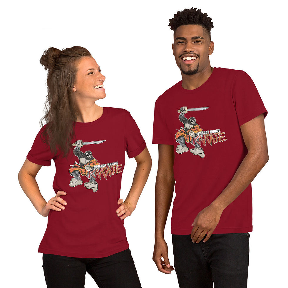 Thumbnail: Unisex Bigfoot Knows Karate t-shirt 