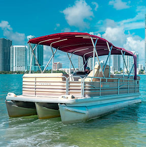 Rent a 27' pontoon boat in Miami this weekend and enjoy a day on the water
