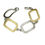 Miniature : Bracelet en argent sterling 925 plaqué or jaune et plaqué rhodium en or blanc 18 carats