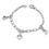 Miniature : Bracelet en argent sterling 925 poli et mat avec plaquage rhodium en or blanc 18 carats