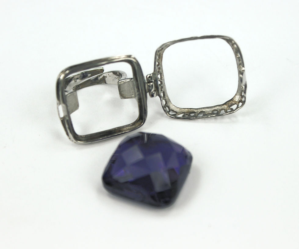 الصورة المصغرة: خاتم من الفضة عيار 925 مع إمكانية وجود أي معدن