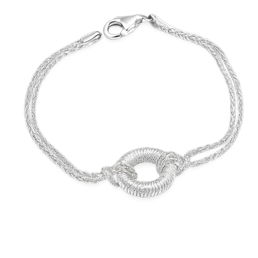 Bracelet en argent sterling 925 poli et mat