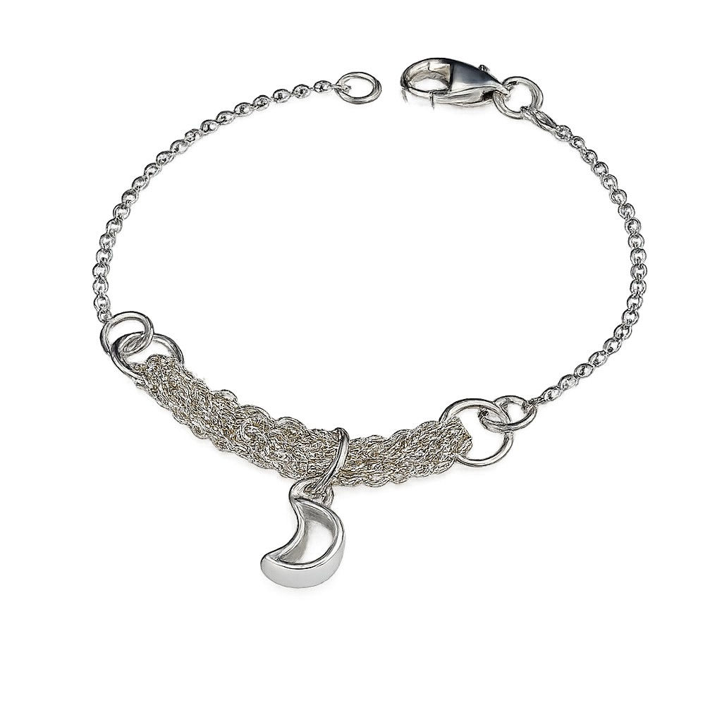 Bracelet en argent sterling 925 poli et mat