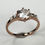 الصورة المصغرة: خاتم من الفضة الإسترليني عيار 925 مرصع بالزركون ومطلي بالذهب الوردي عيار 18 قيراطًا