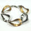 Miniature : Bracelet bicolore en argent sterling 925 avec plaquage or jaune 18 carats et plaquage rhodium