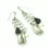 Miniature : Boucles d'oreilles en argent 925 avec agate blanche et onyx mat et poli