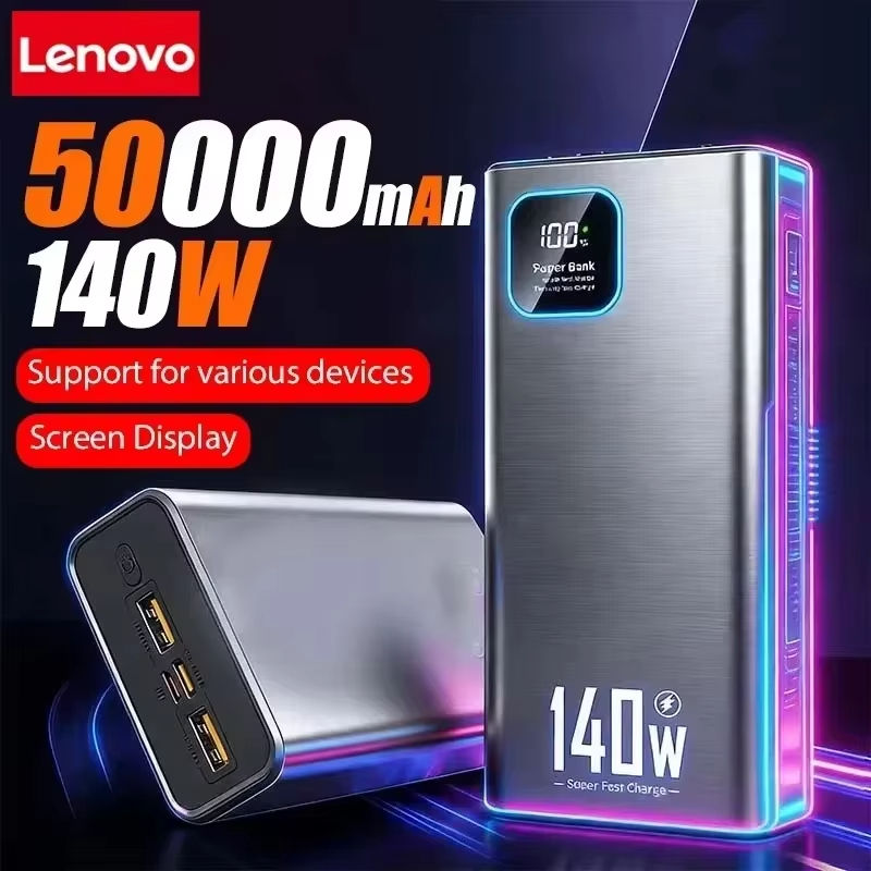 Thumbnail: Lenovo 200000mAh 140W Super Fast Charging Power Bank Ultra Capacity Portable Cha