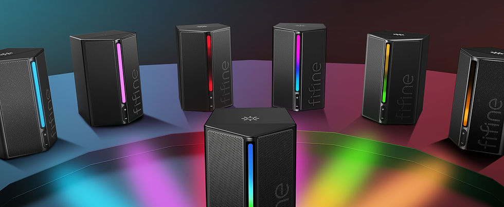 Thumbnail: FIFINE Gaming Sound Box with Stereo Surround Sound, USB RGB Speaker with Vol Con