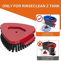 2 Pack Spin Mop Replace Scrub Brush Head for O Cedar RinseClean 2-Tank