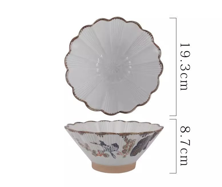 Miniaturbild: Elegante handgemalte Blumen- und Vogelserie Blüten Schüssel