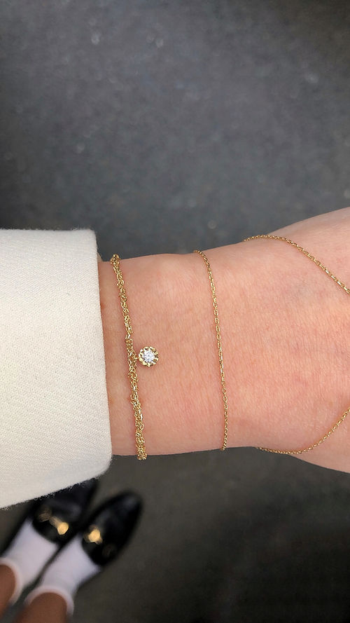 Honey white diamond bracelet