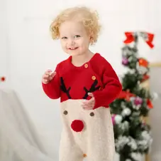 Vestido disfraz de reno para niños pequeños.