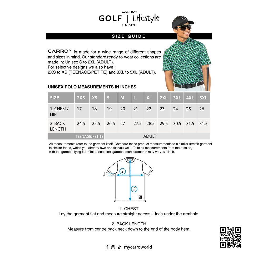Thumbnail: Parallel Reef Unisex Golf Polo (Stretch)