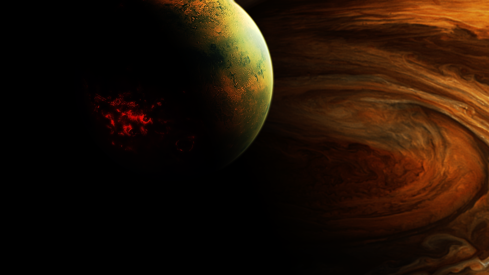 Io transiting Jupiter