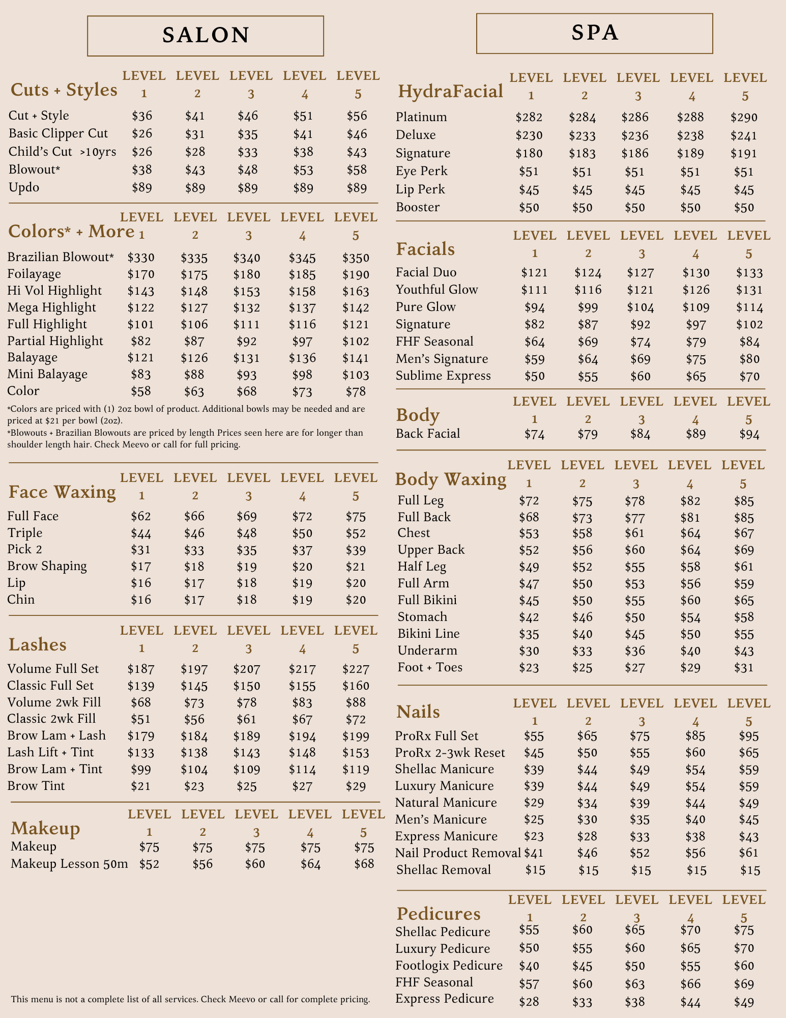 Body & Facial Waxing Services Zoia Spa & Salon Janesville, WI