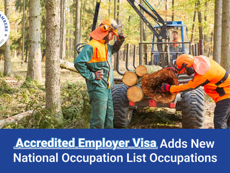 Accredited Employer Visa Adds New National Occupation List Occupations