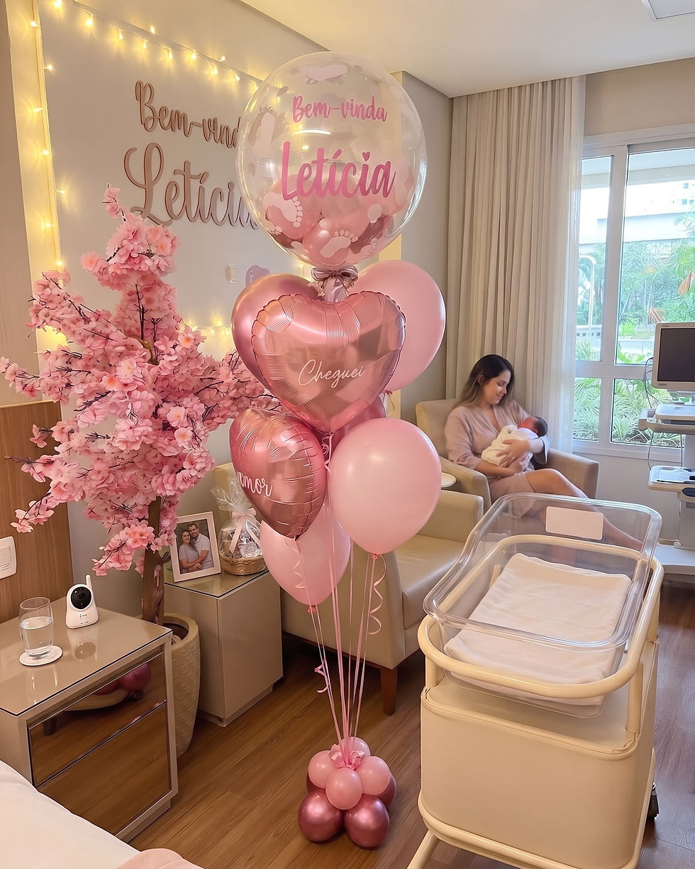 Balão para Quarto de Maternidade na cor Rosa