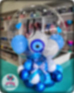 Miniatura: Balões personalizados no tema Olho Grego em azul e azul coral