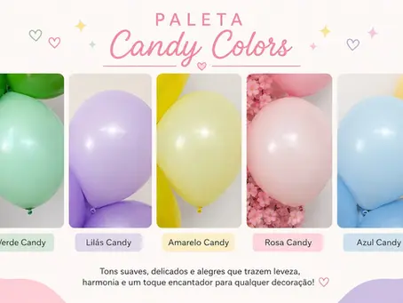Balões nas cores candy colors