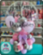 Miniatura: Balões de Aniversário personalizados em tons de rosa e rosa bebê para maternidade.