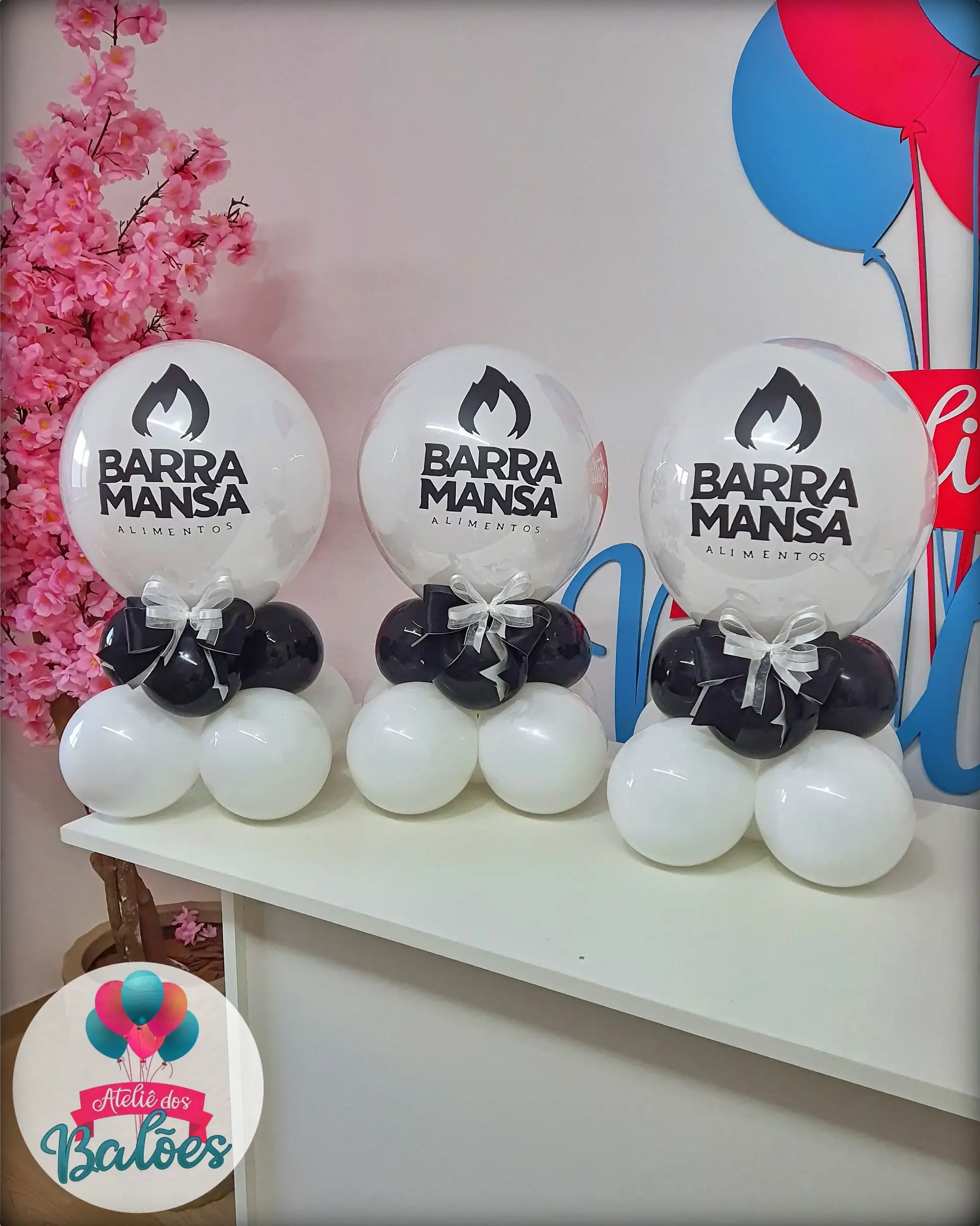 Balões personalizados com logo para eventos Corporativos 