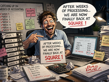 Accountant's Nightmare: After weeks of painstaking reconciliation, back to square one with looming deadlines.