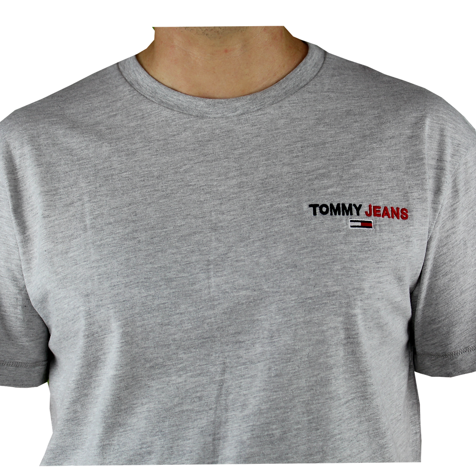 Miniaturbild: Tommy Hilfiger T-Shirt "kleines Logo", weiß, grau und  blau
