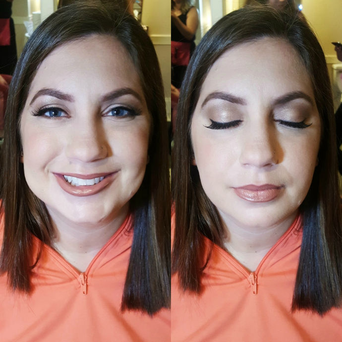 Natural bridal makeup with soft glam eyes in Connecticut by Sara Thompson Makeup