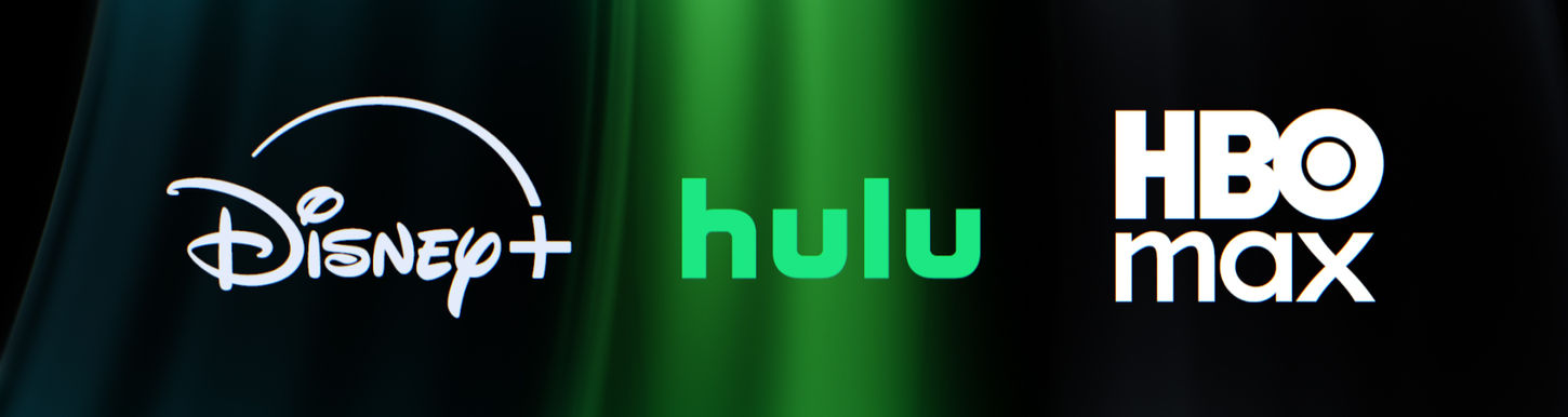 Promotional banner featuring Disney+, Hulu, and HBO Max logos for the Ultimate Bundle motion design campaign