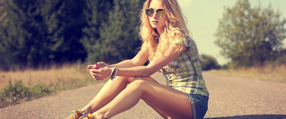 Menina de assento no Caminho