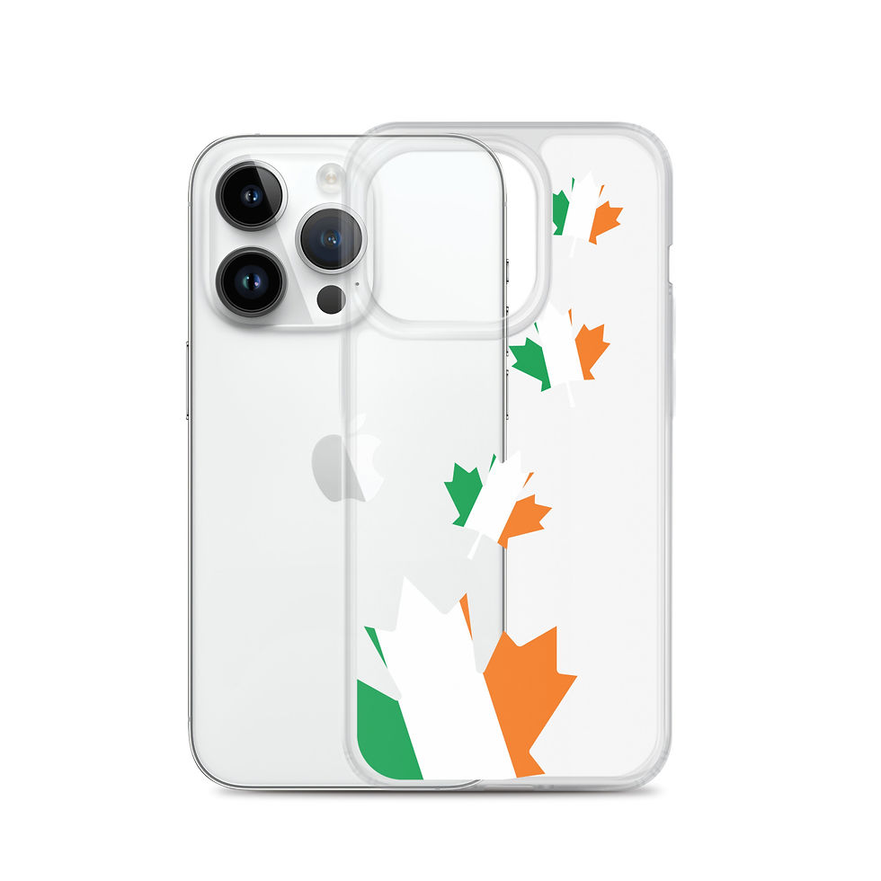 Thumbnail: Tricolour Maple Leaf Clear Case for iPhone®
