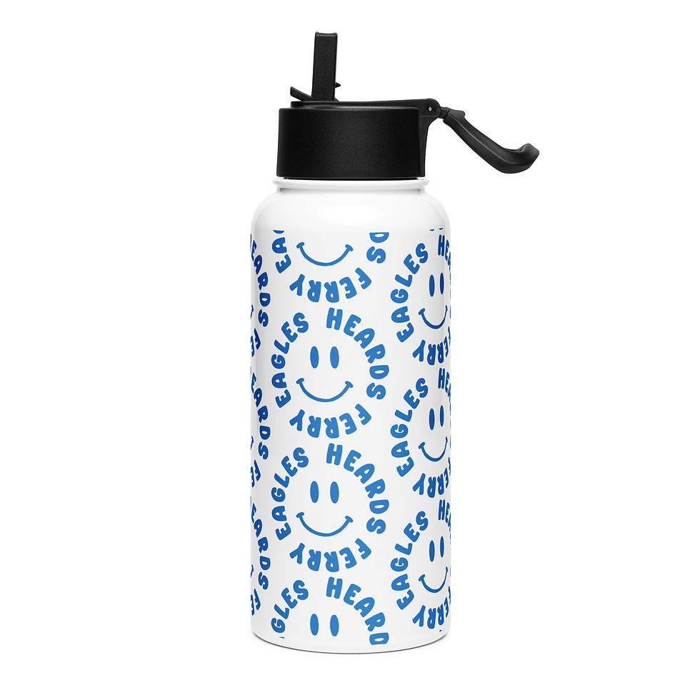 Thumbnail: DROPSHIP ONLY: Feelin' Groovy Stainless steel water bottle with a straw lid