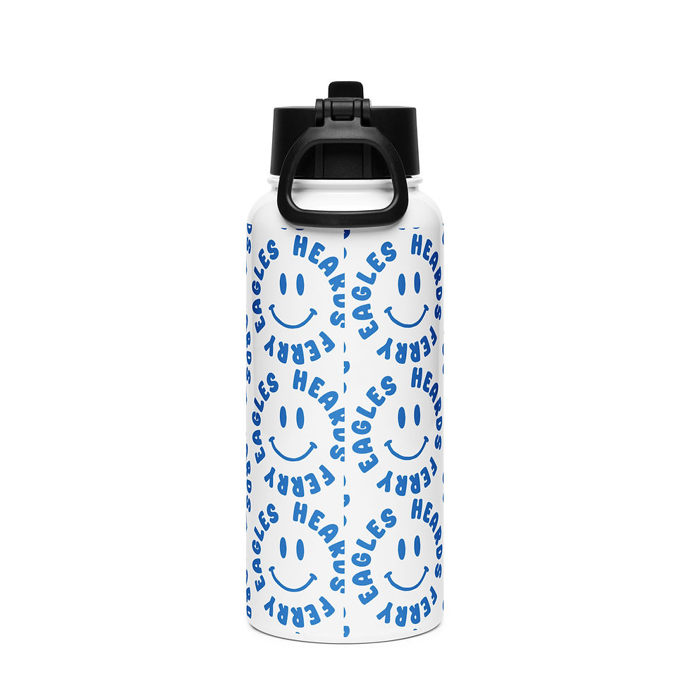 Thumbnail: DROPSHIP ONLY: Feelin' Groovy Stainless steel water bottle with a straw lid