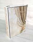 album,triptyque,scrap,photos,mariage,ruban,strass,perles,stamperia,ceremony